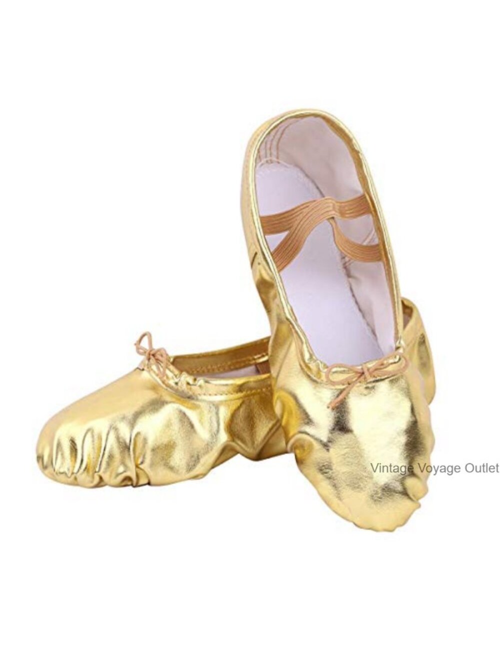 Ballet Dance Shoes Split-Sole Slipper Flats PU Leather for Kids Women